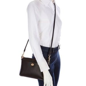 Coach Black Polly Pebble Leather Crossbody Bag